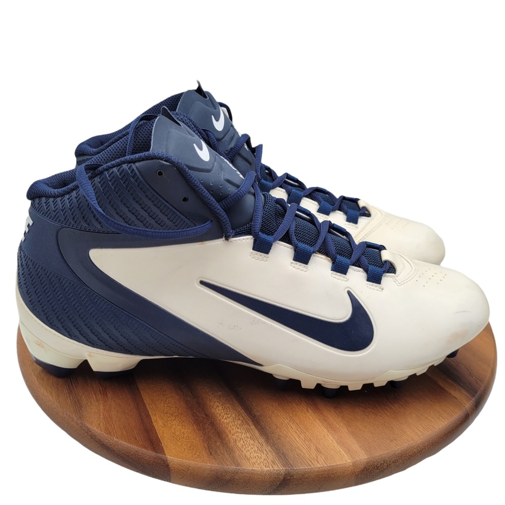 Nike‎  Alpha Speed TD Football Cleats Mens 15 White Navy 442244-141 Shoes